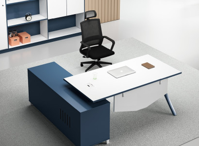 Büro Einrichtung Schreibtisch Aktenschrank Möbel Schreibtische Tische 2tlg.